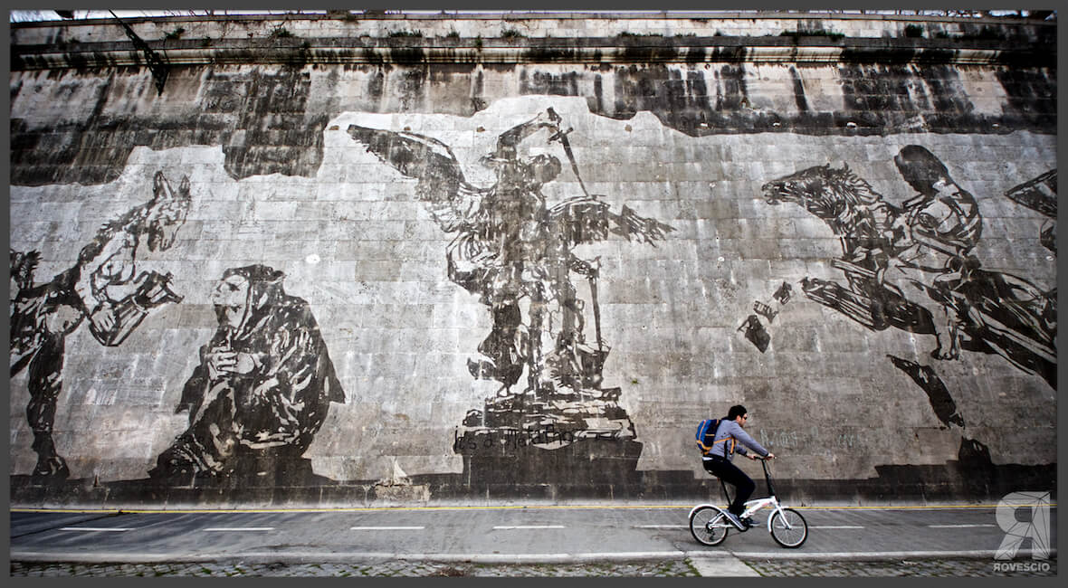 Murales sul Lungotevere il significato dell’opera di Kentridge