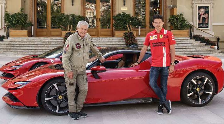 Claude Lelouch gira “Le grand rendez-vous” con la Ferrari e Charles Leclerc