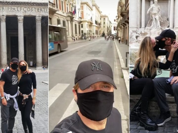 Ilary Blasi e Francesco Totti liberi in giro per Roma: con le mascherine nessuno li riconosce