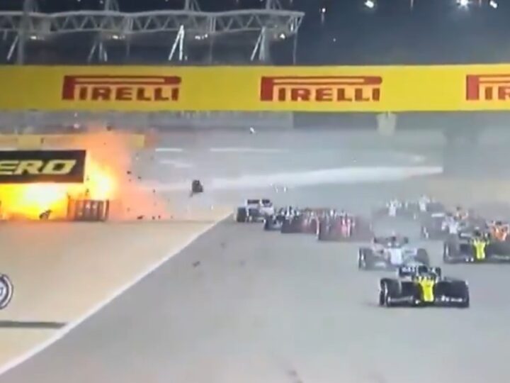 Formula 1: paura in Bahrain, la Haas di Grosjean in fiamme