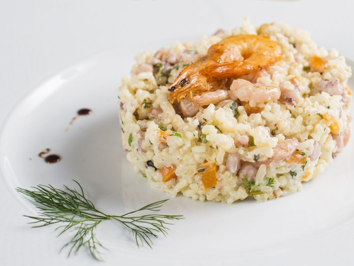 Risotto al limone e gamberetti