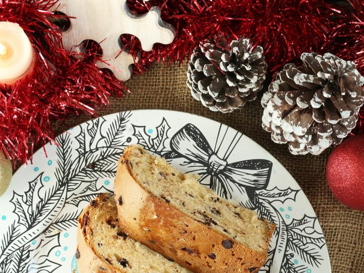 Bruschette di panettone al gorgonzola e ribes