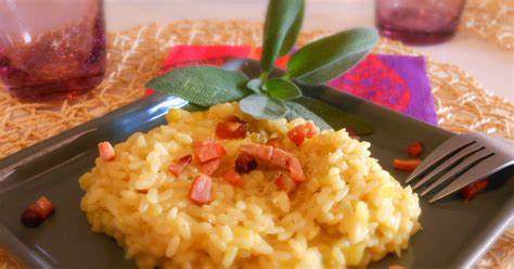 Risotto mele e speck