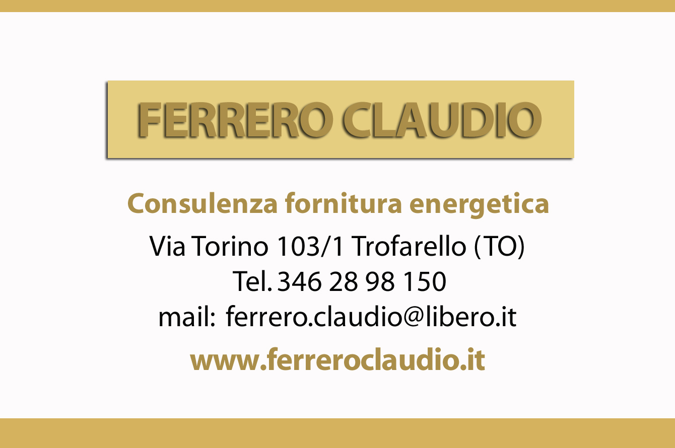 Ferrero Claudio, il tutor energetico affidabile per i contratti di luce e gas