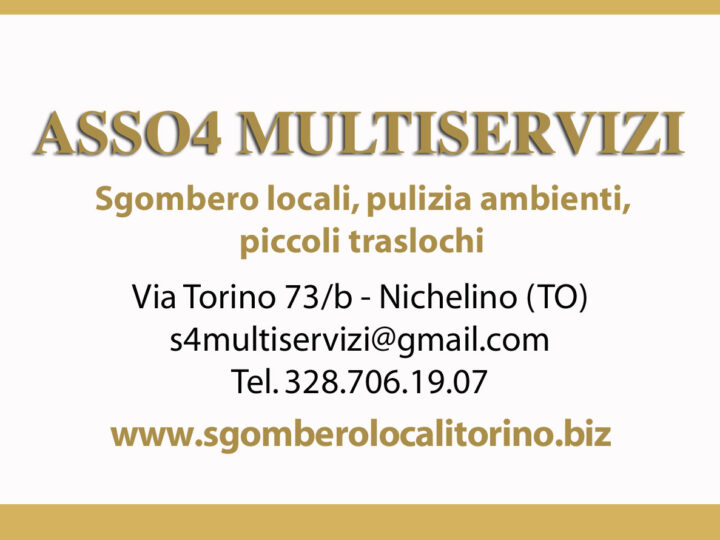 Asso4 Servizi Torino: l’eccellenza negli sgomberi rapidi, sicuri e su misura
